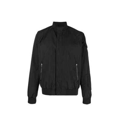 Black Polyester Bomber