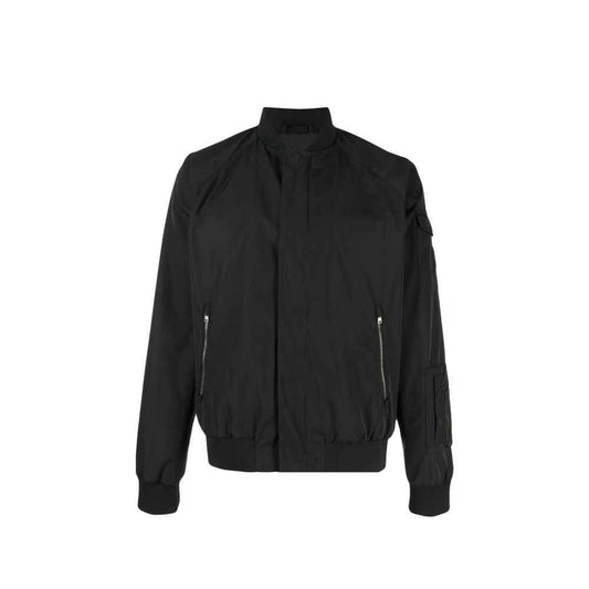 Black Polyester Bomber
