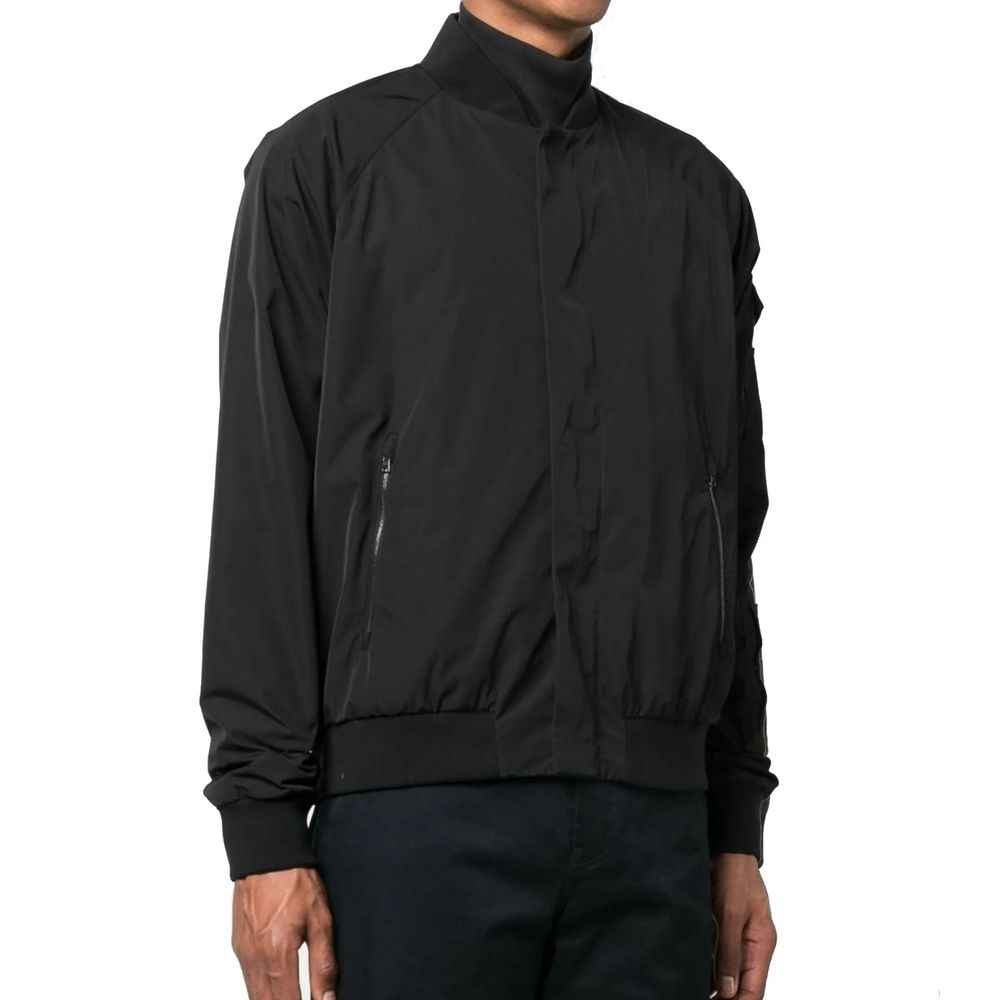 Black Polyester Bomber