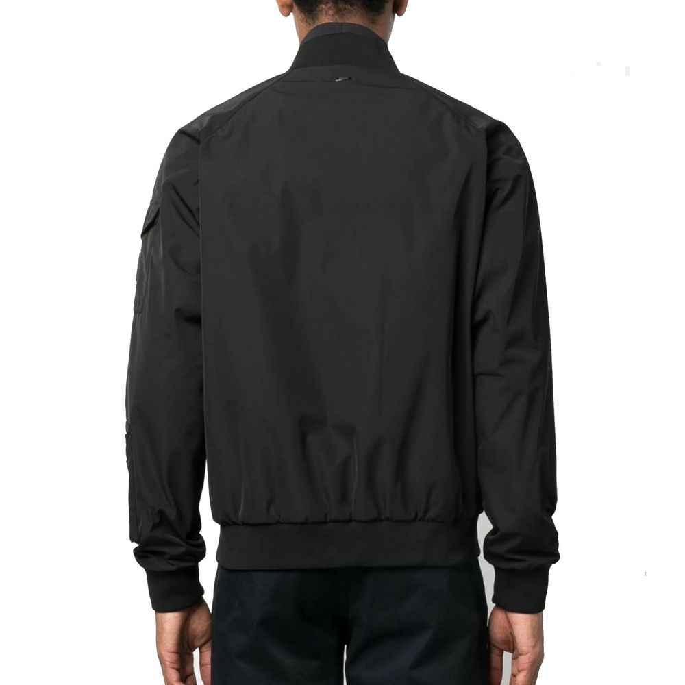 Black Polyester Bomber