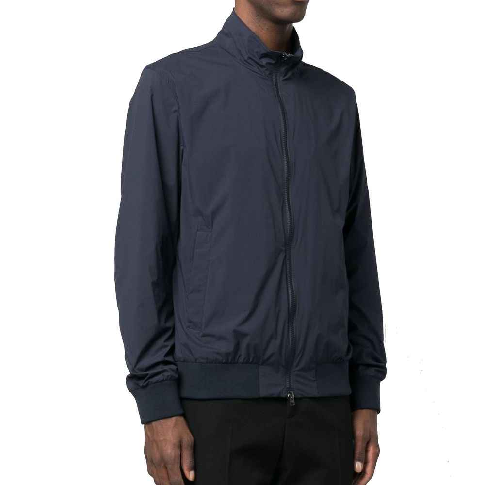 Blue Polyester Bomber