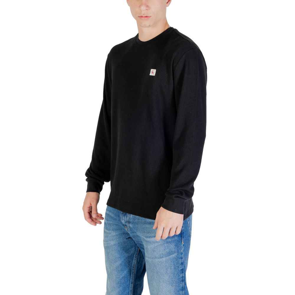 Black Cotton Long Sleeve T-Shirt