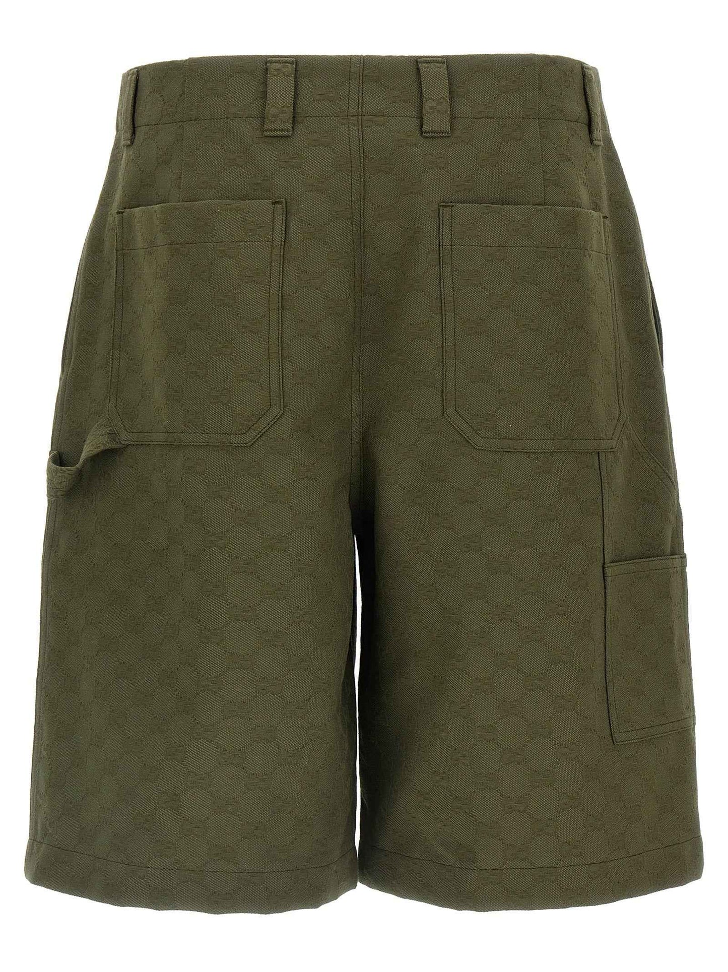 Bicolor Cotton Bermuda Shorts