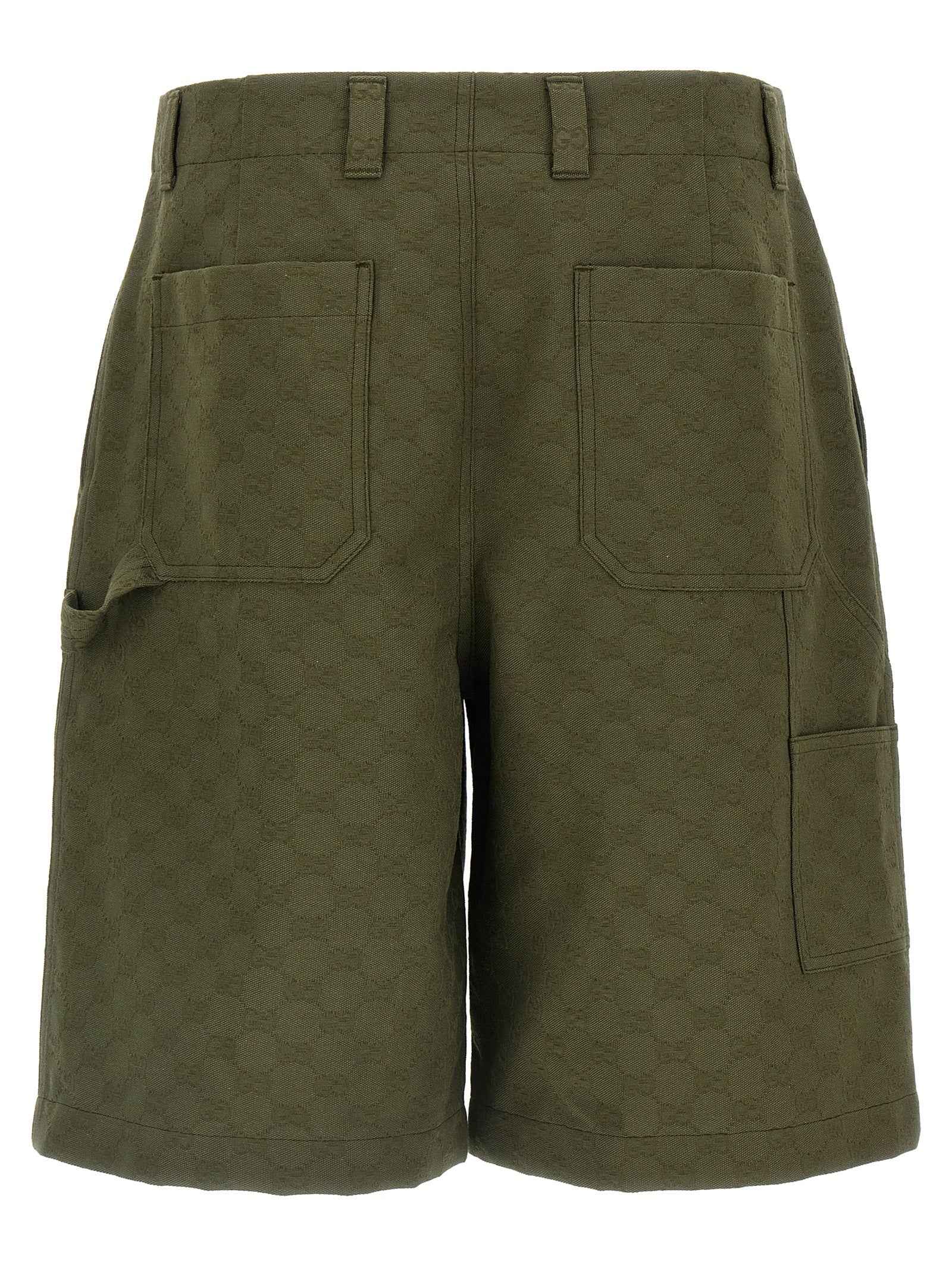 Bicolor Cotton Bermuda Shorts