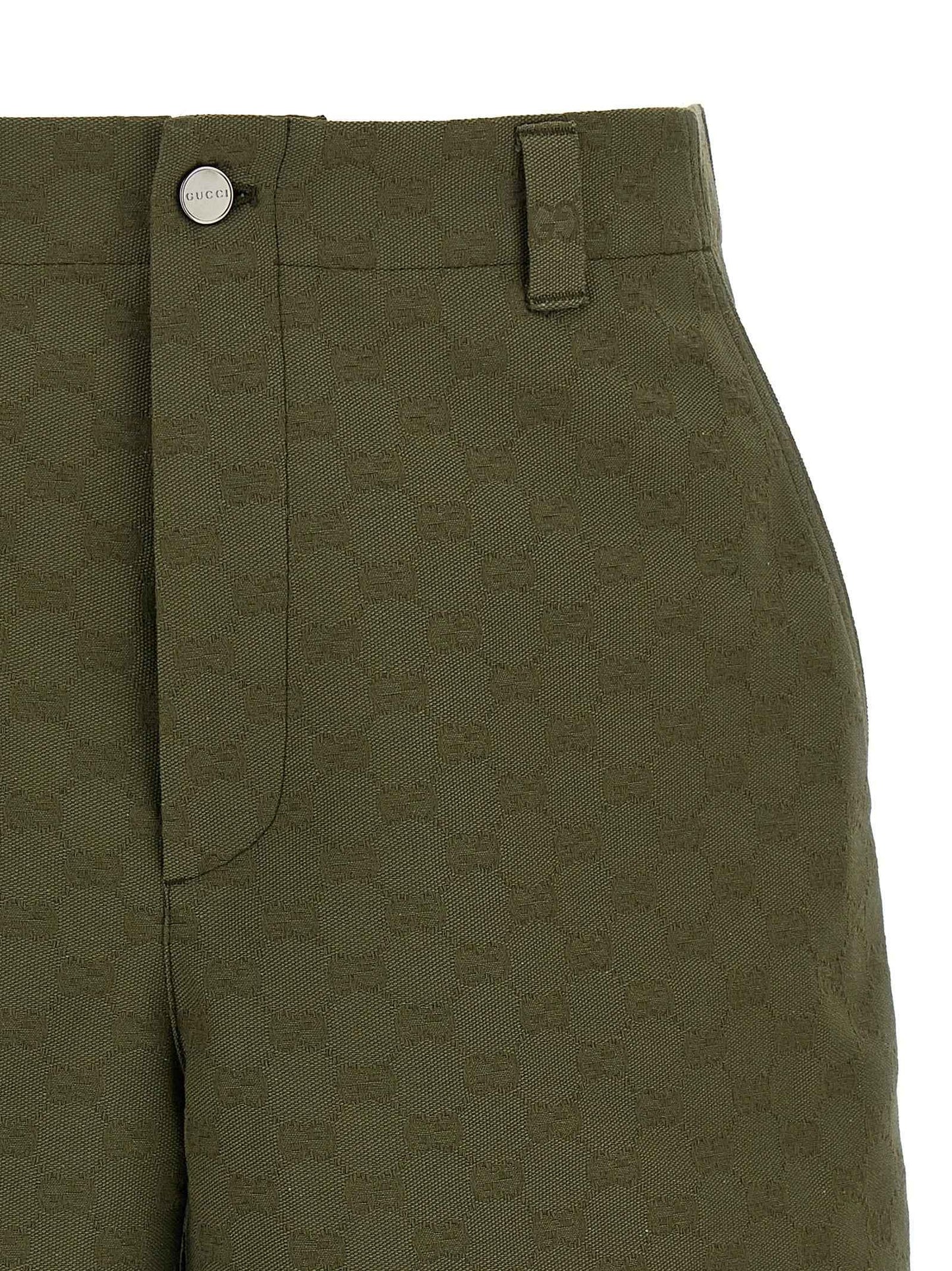 Bicolor Cotton Bermuda Shorts