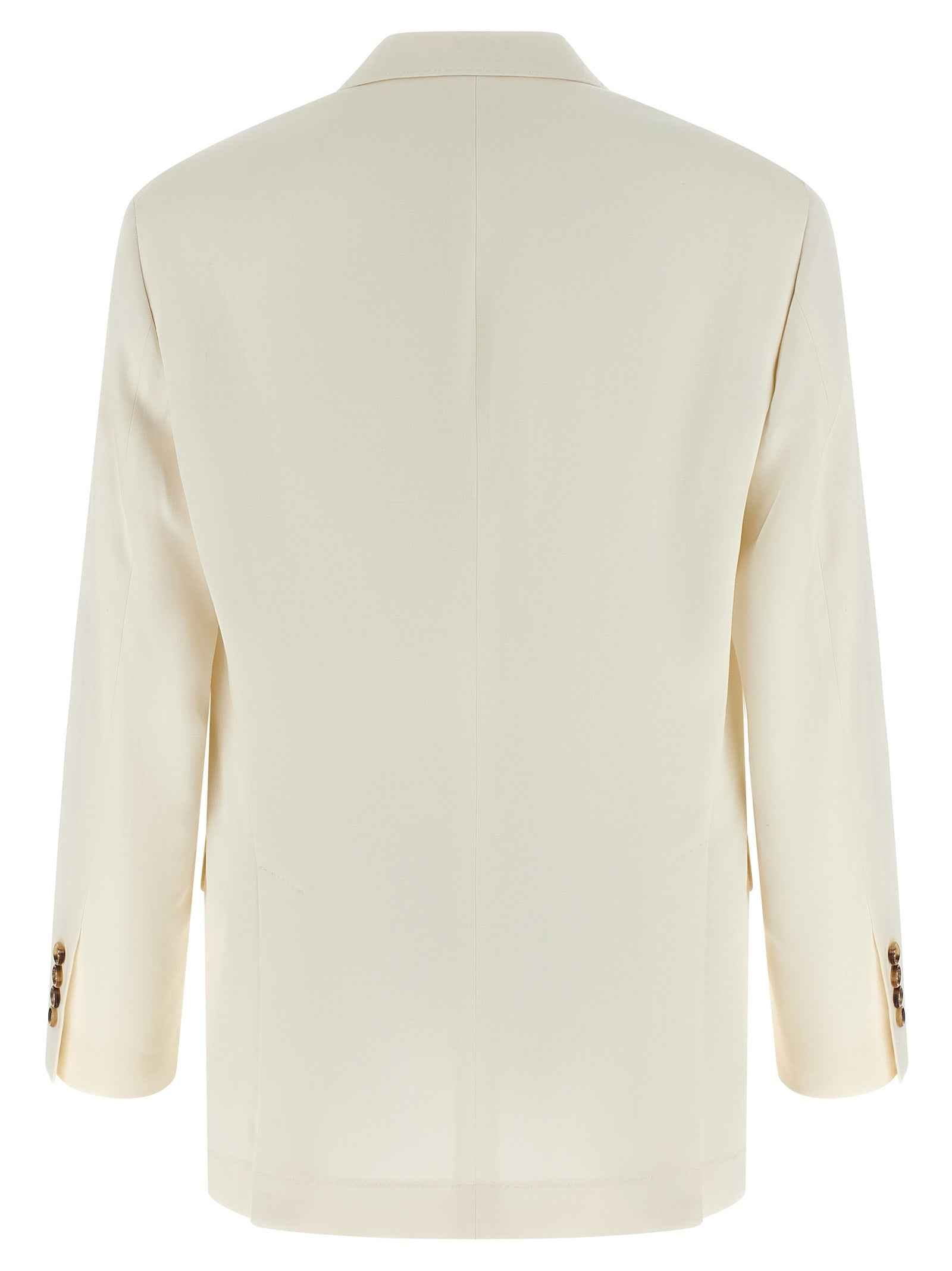 White Silk Blazer