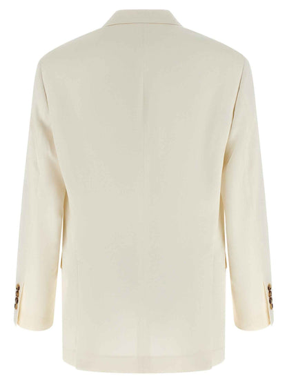 White Silk Blazer