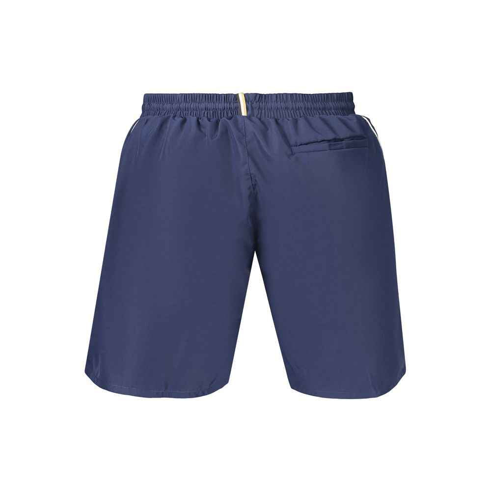 Blue Polyester Men's Swimwear