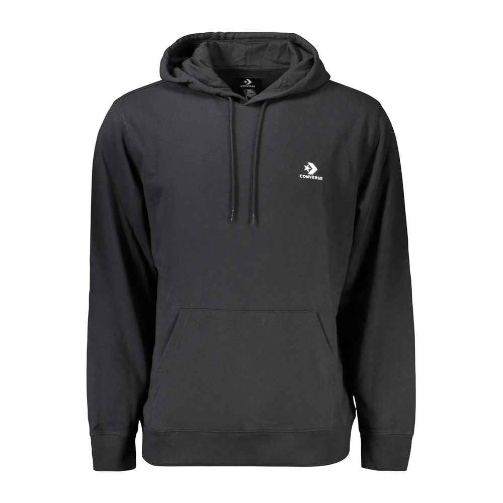 Black Cotton Men's Hoodie