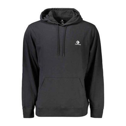 Black Cotton Men's Hoodie