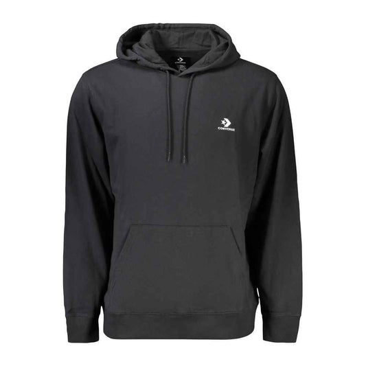 Black Cotton Men's Hoodie