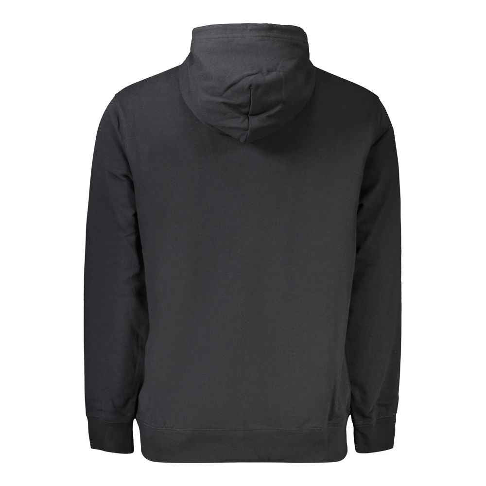 Black Cotton Men's Hoodie