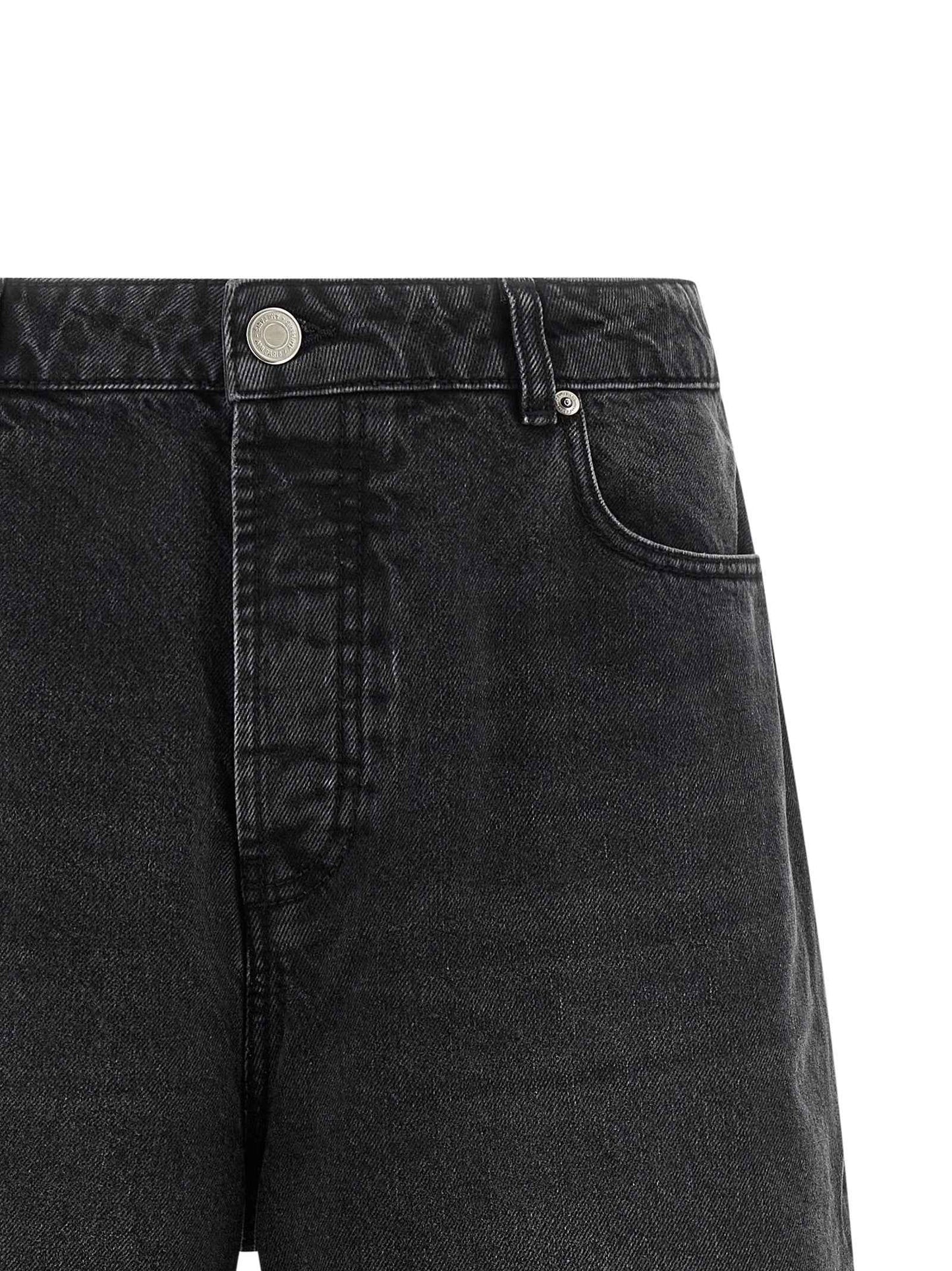 Black Cotton Bermuda Shorts