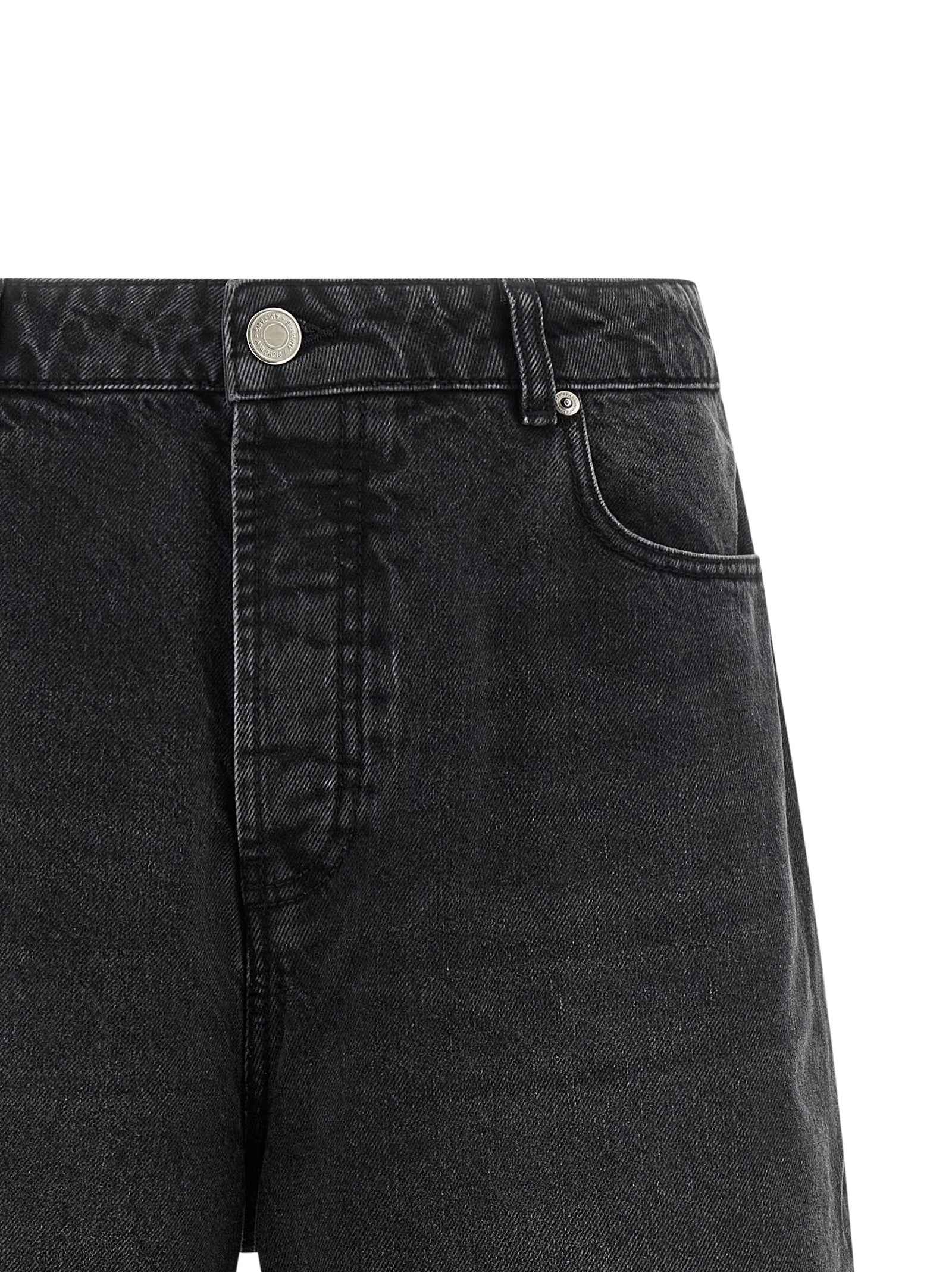 Black Cotton Bermuda Shorts
