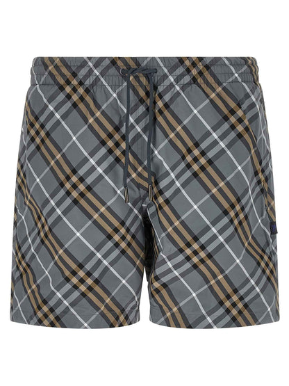 Blue Polyamide Bermuda Shorts