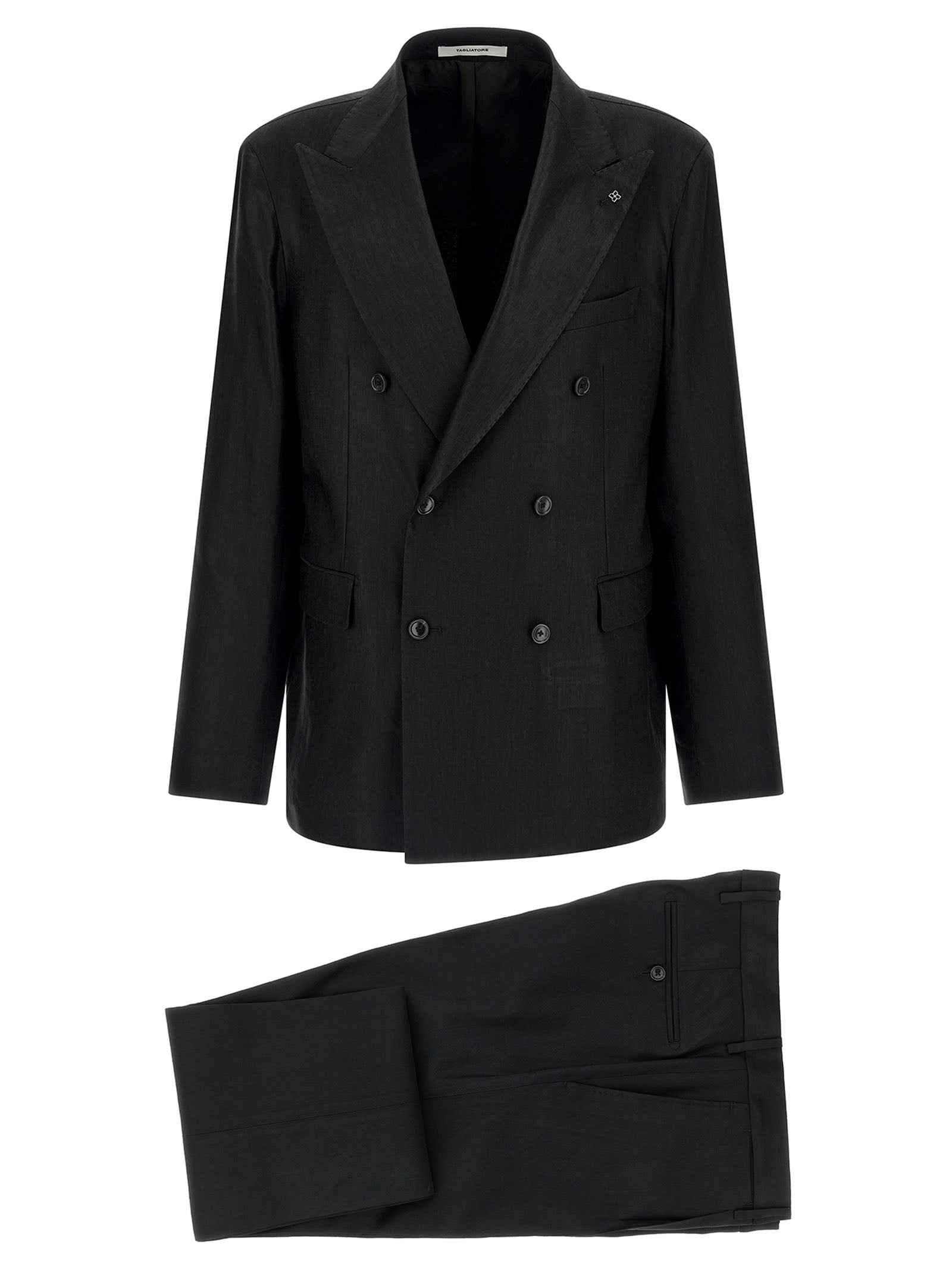 Black Linen Two-Piece Suit