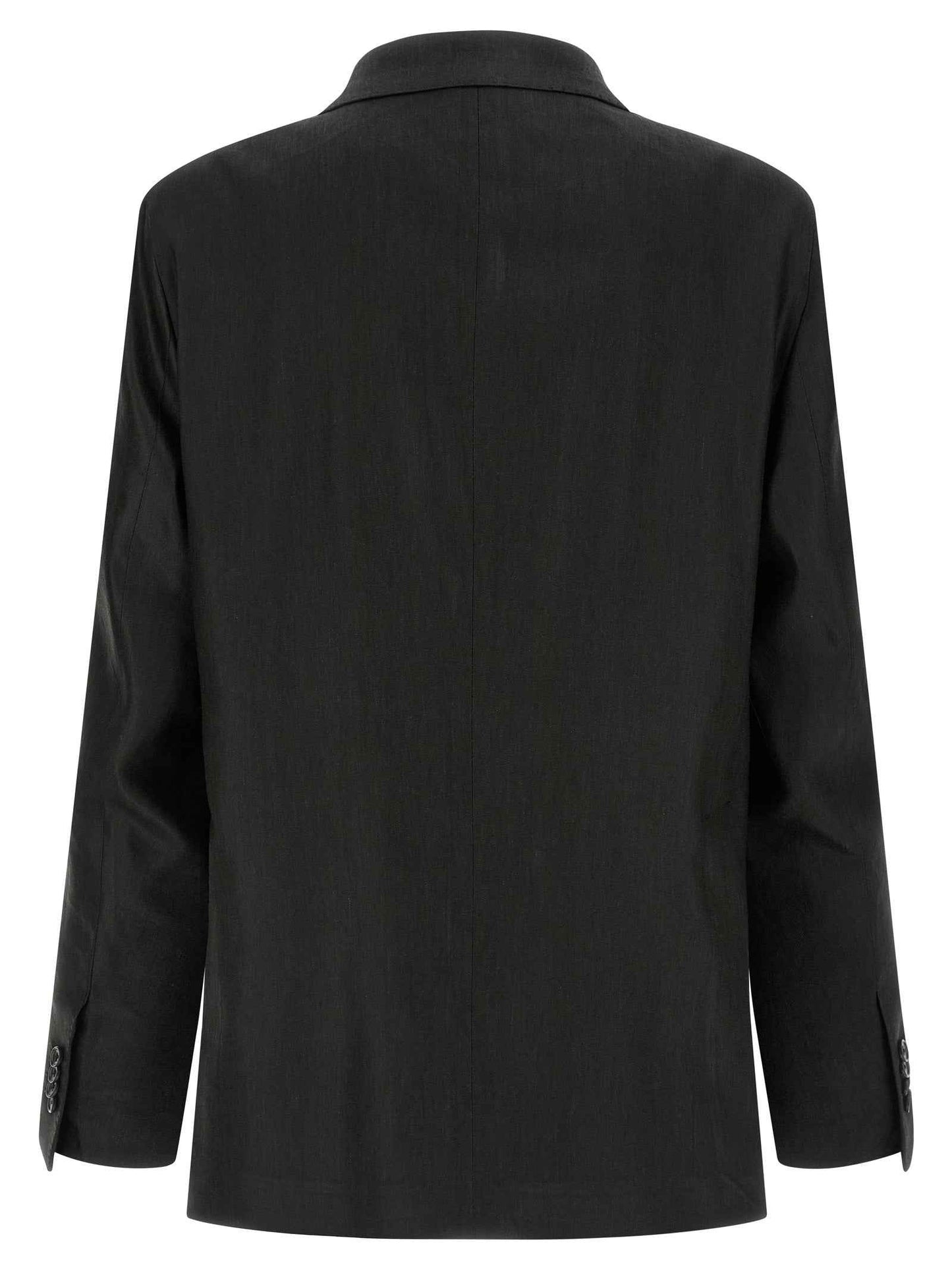 Black Linen Two-Piece Suit