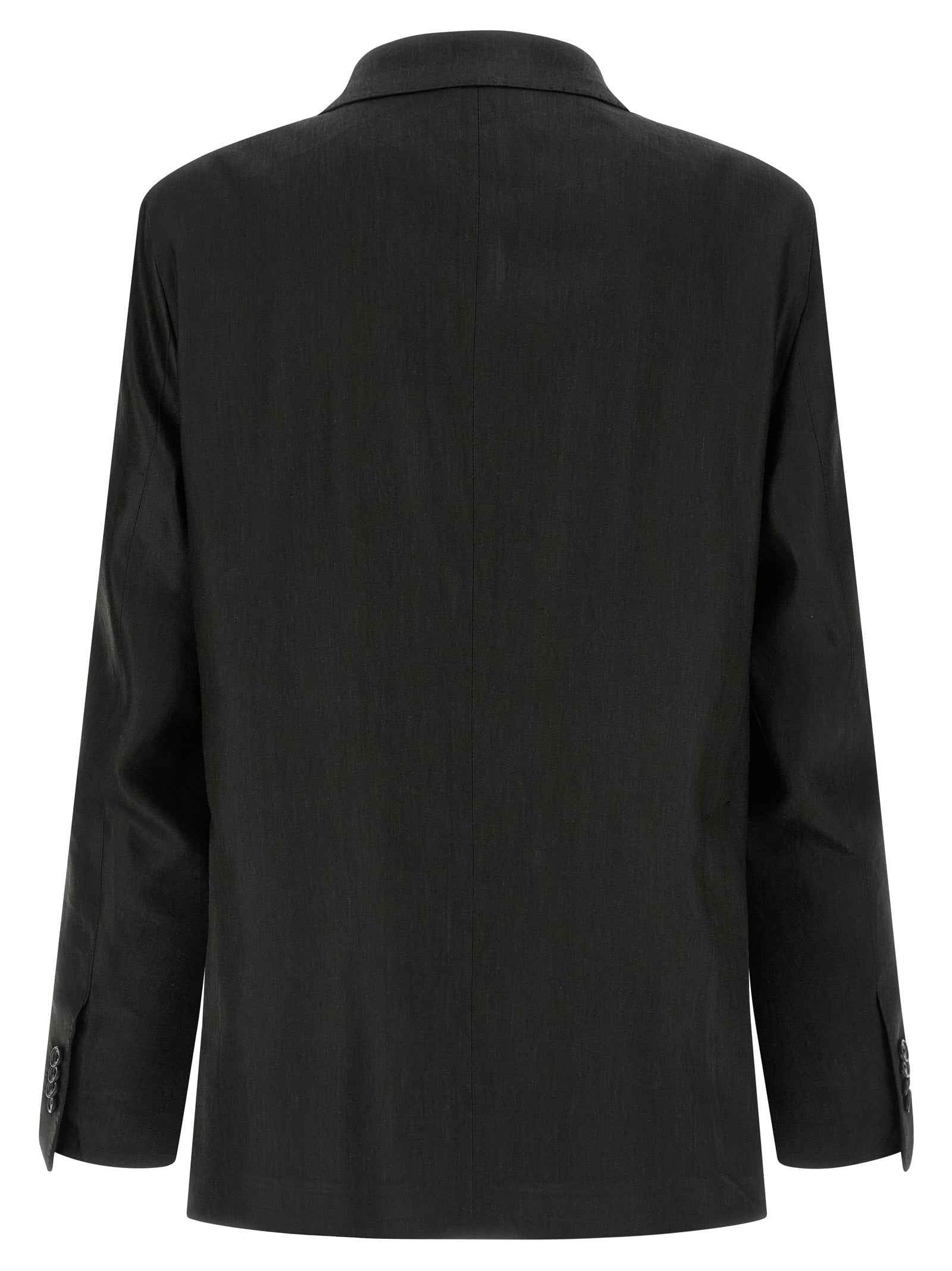 Black Linen Two-Piece Suit