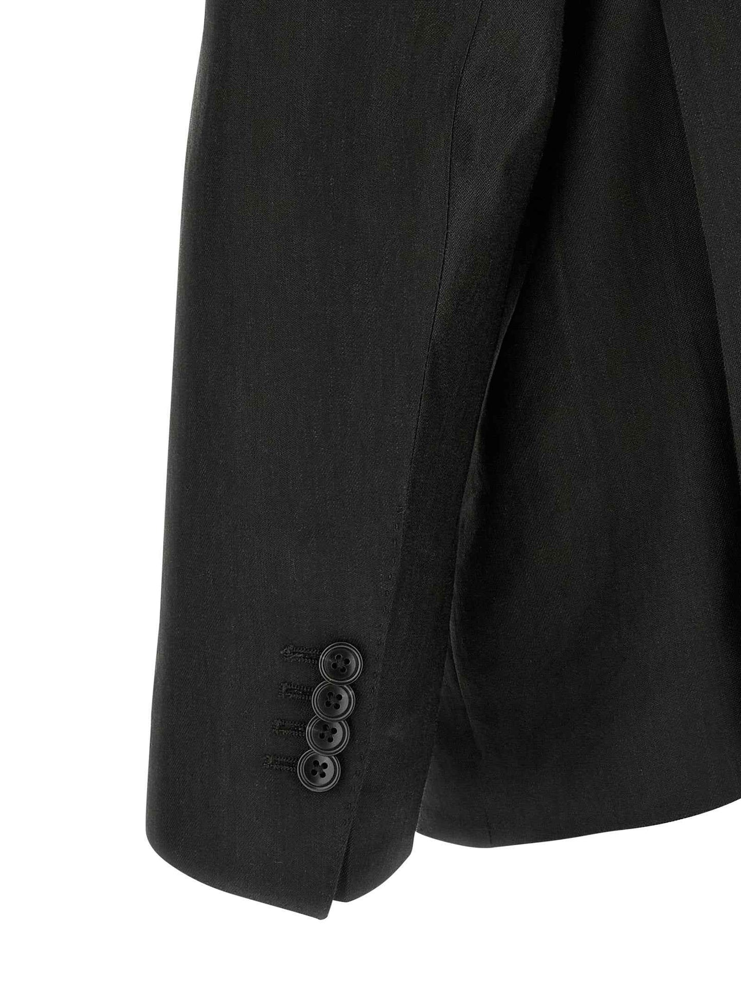 Black Linen Two-Piece Suit