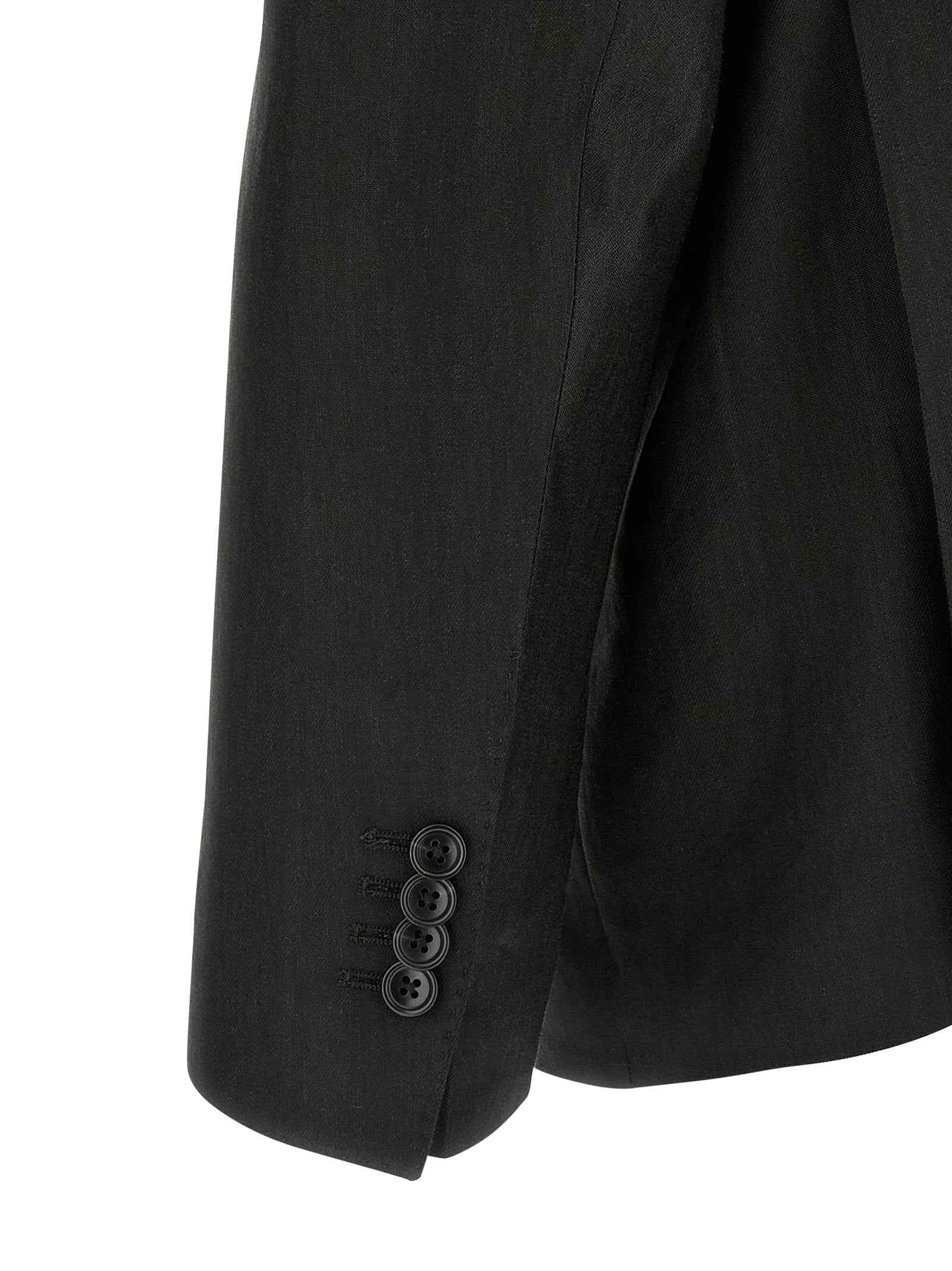 Black Linen Two-Piece Suit