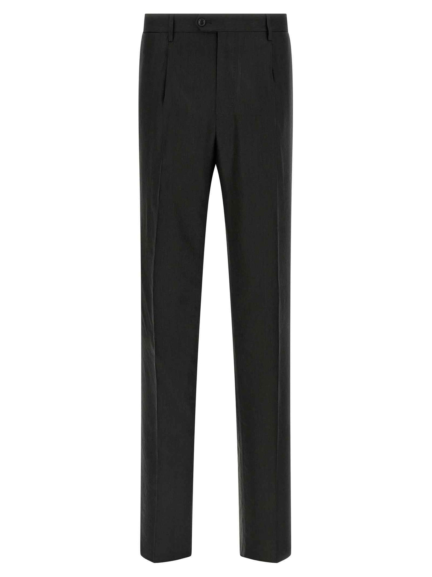 Black Linen Two-Piece Suit