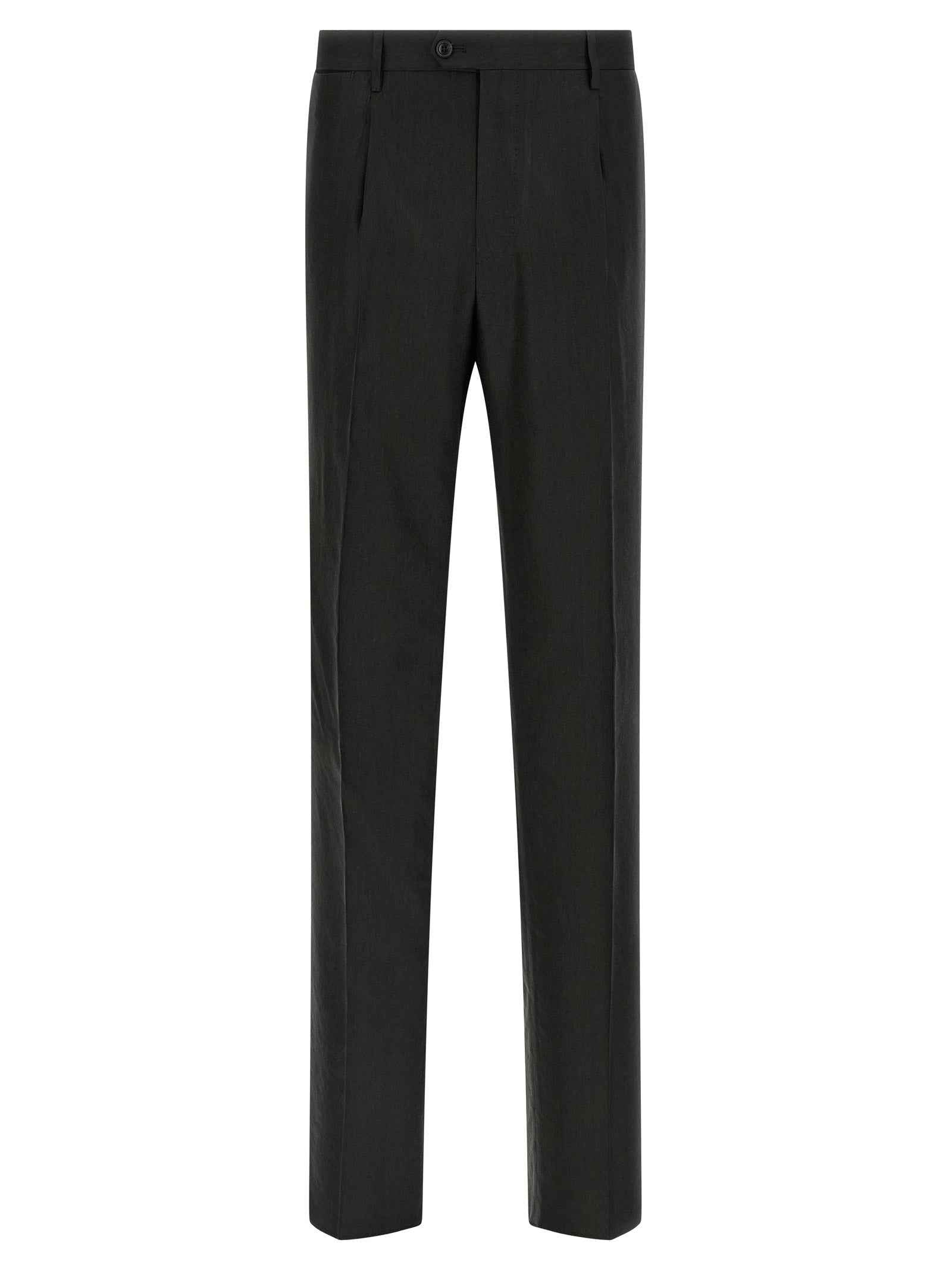 Black Linen Two-Piece Suit