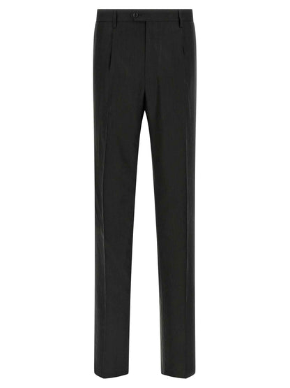 Black Linen Two-Piece Suit