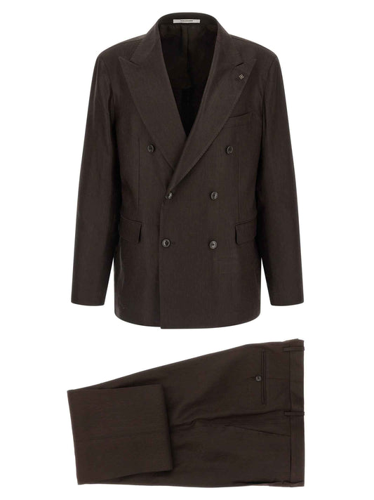 Brown Linen Two-Piece Suit