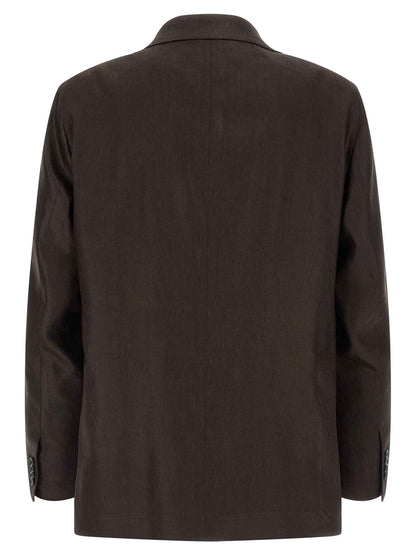 Brown Linen Two-Piece Suit