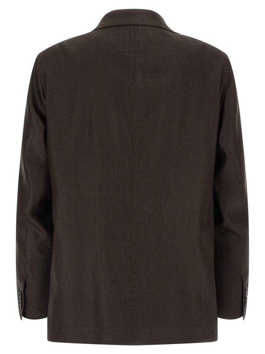 Brown Linen Two-Piece Suit