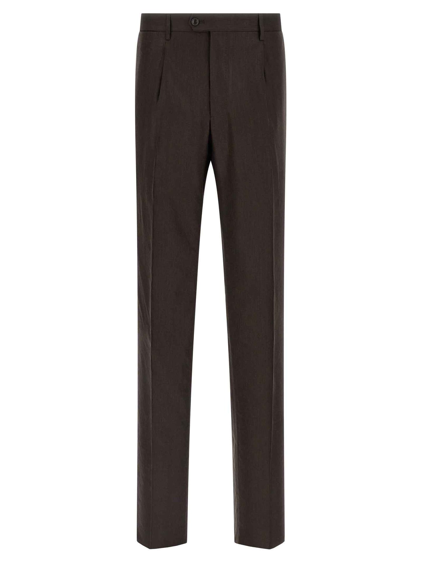 Brown Linen Two-Piece Suit