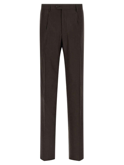 Brown Linen Two-Piece Suit