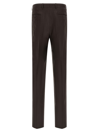 Brown Linen Two-Piece Suit