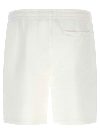 White Cotton Bermuda Shorts