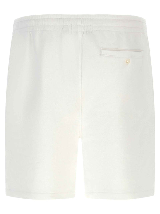 White Cotton Bermuda Shorts