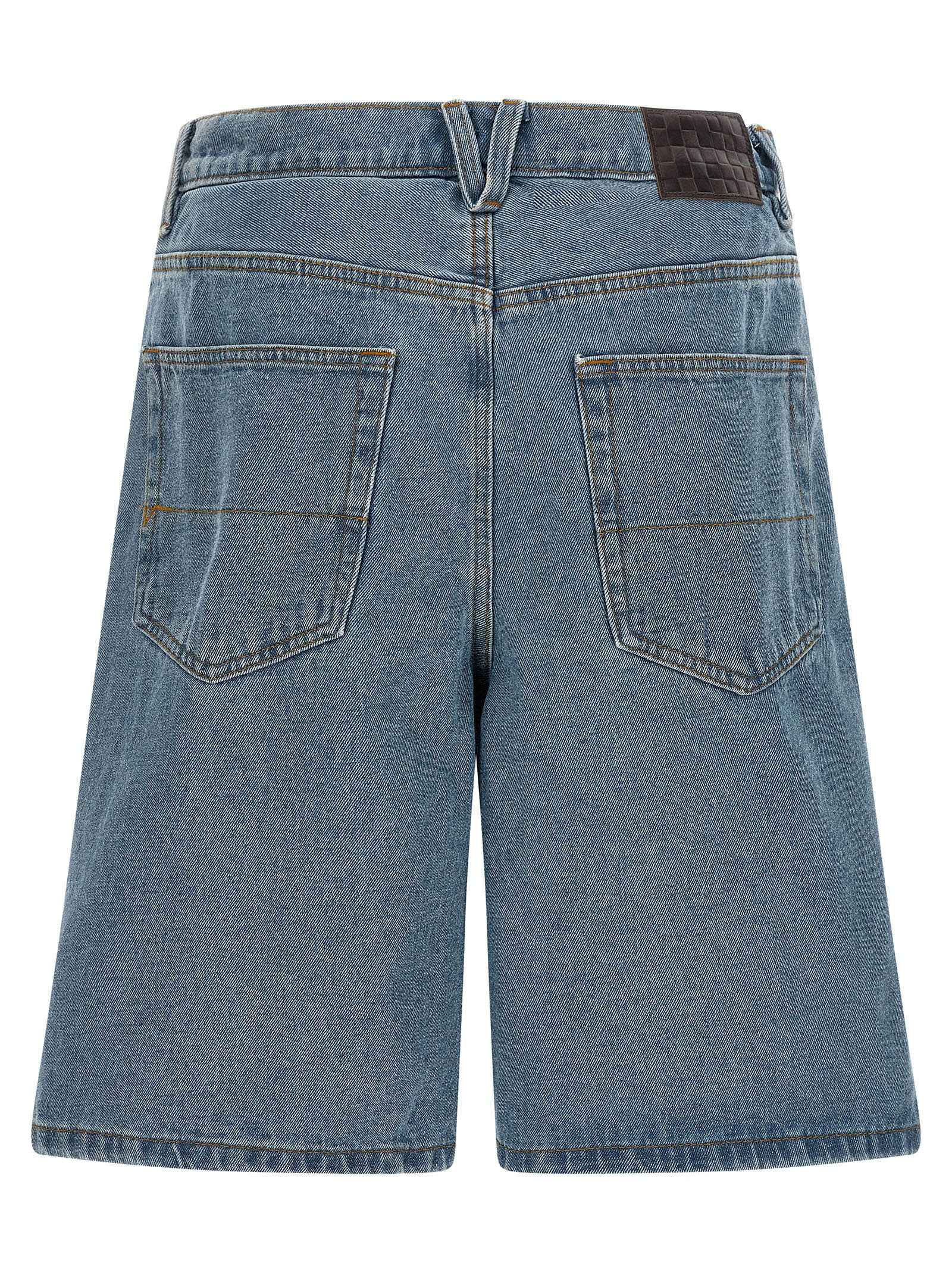 Blue Cotton Bermuda Shorts