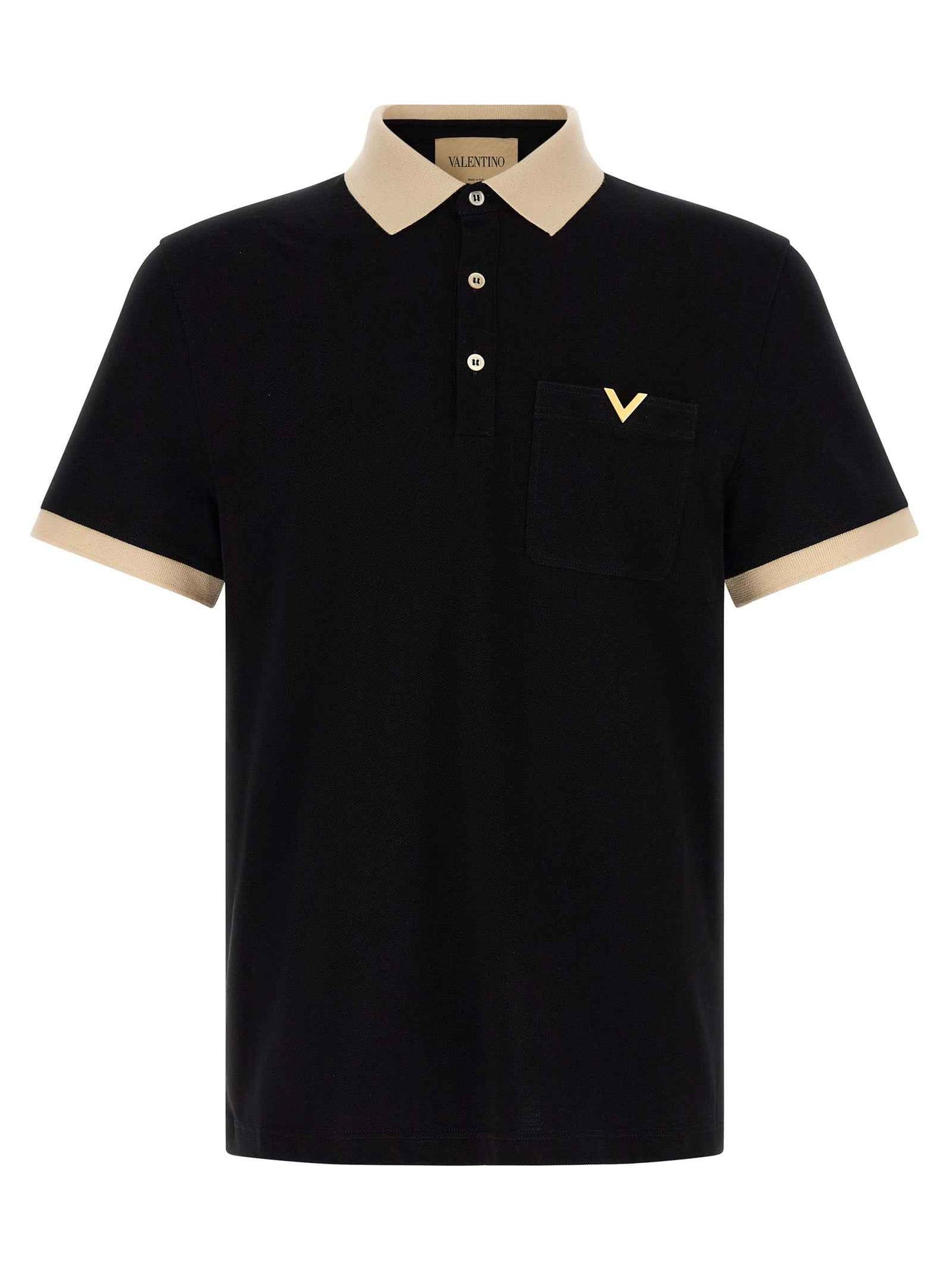 Bicolor Cotton Polo Shirt