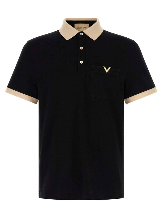 Bicolor Cotton Polo Shirt