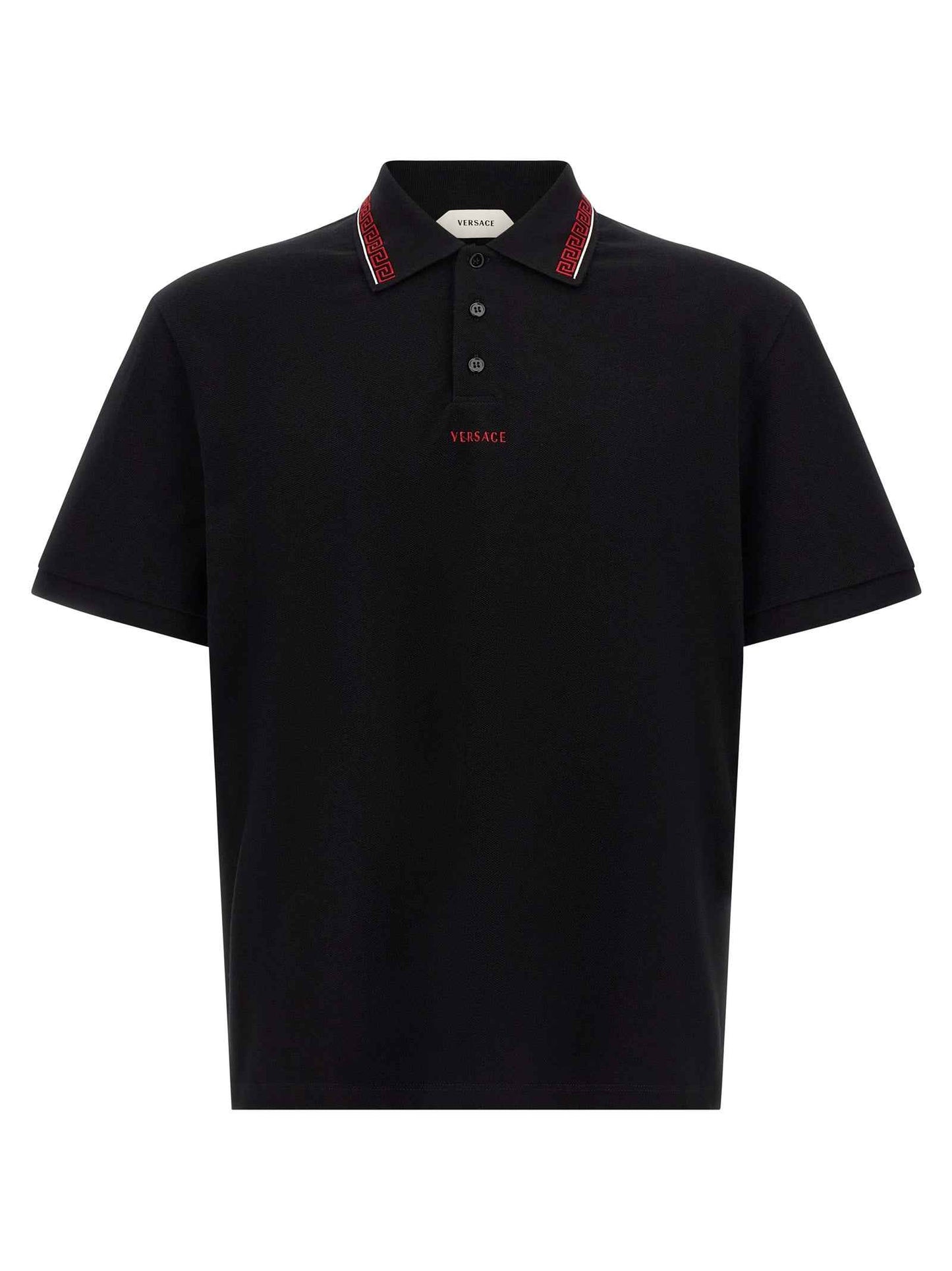 Black Cotton Polo Shirt