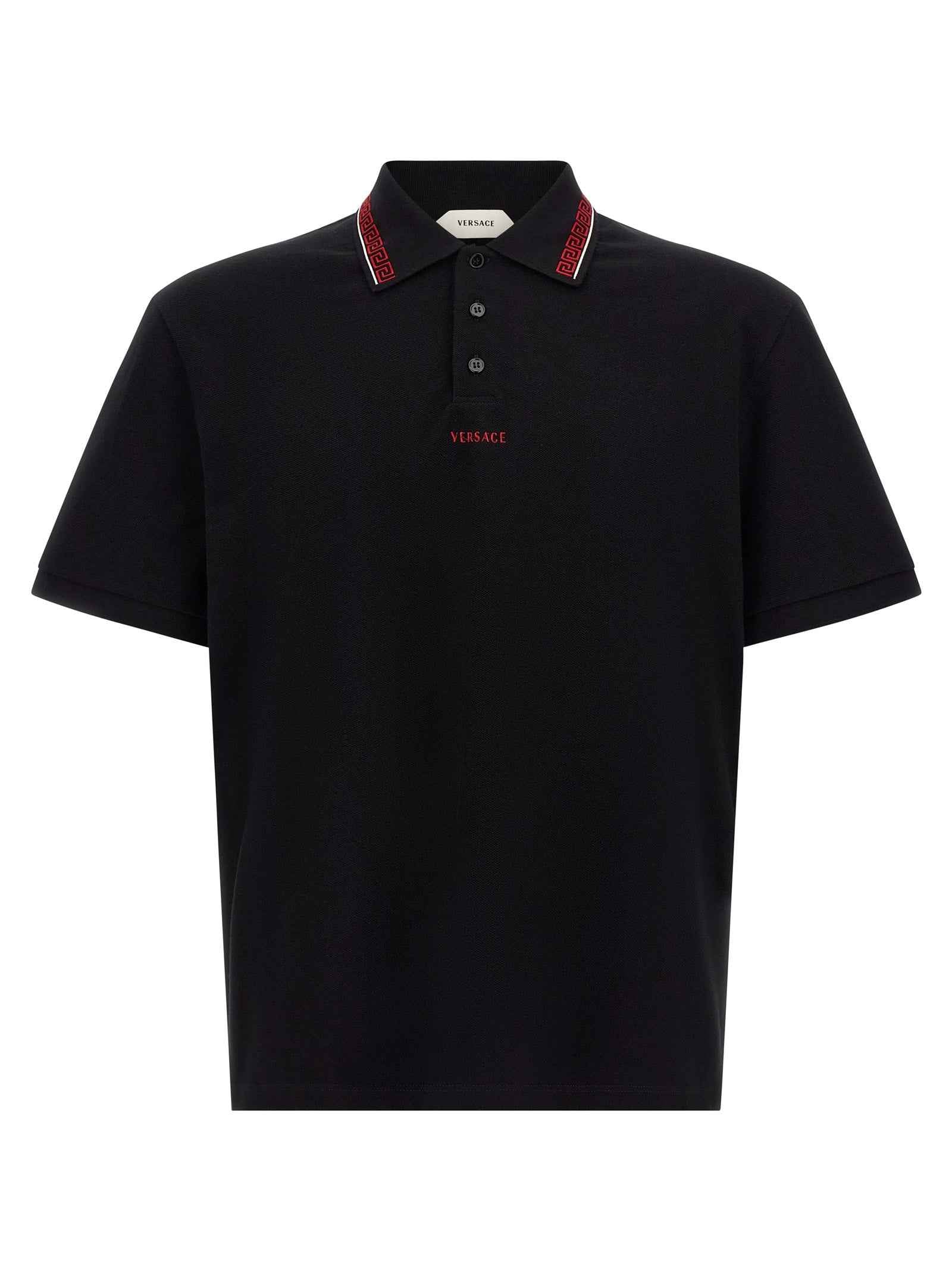 Black Cotton Polo Shirt