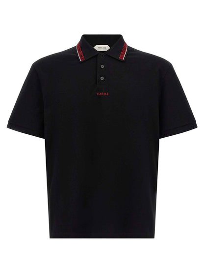 Black Cotton Polo Shirt
