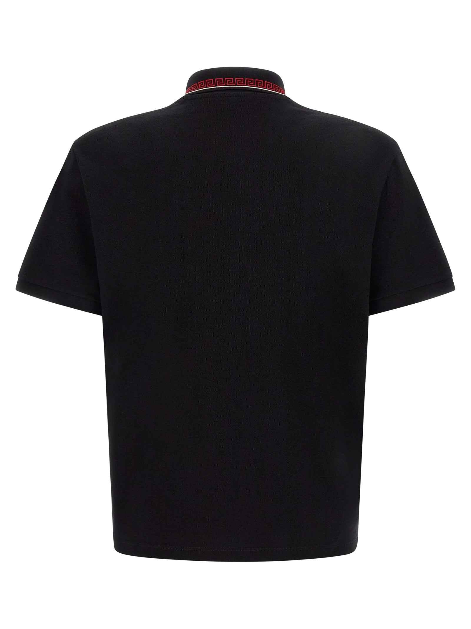 Black Cotton Polo Shirt