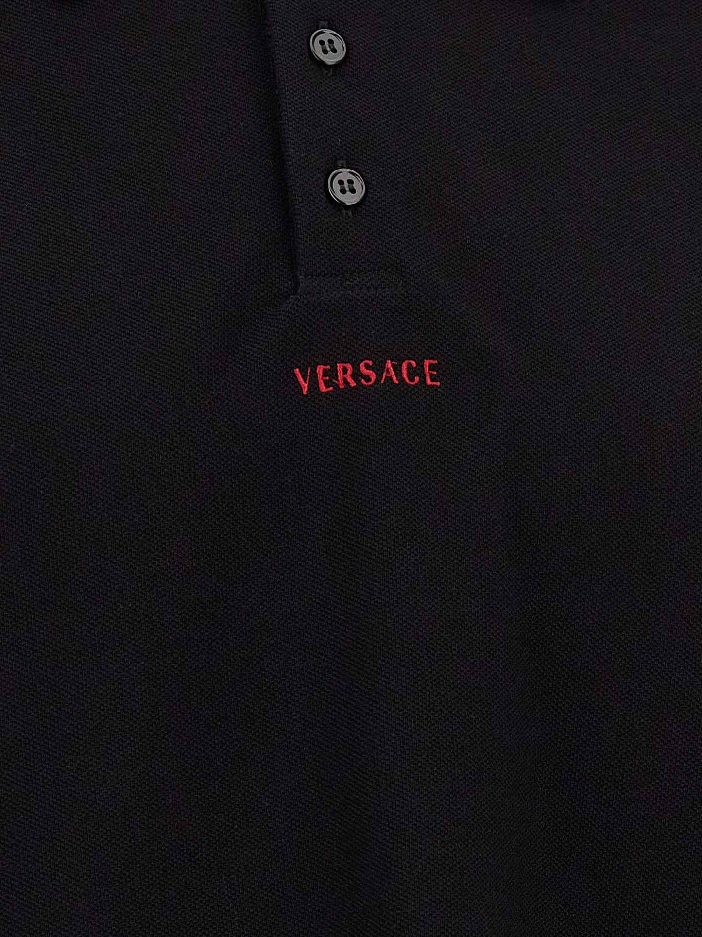 Black Cotton Polo Shirt