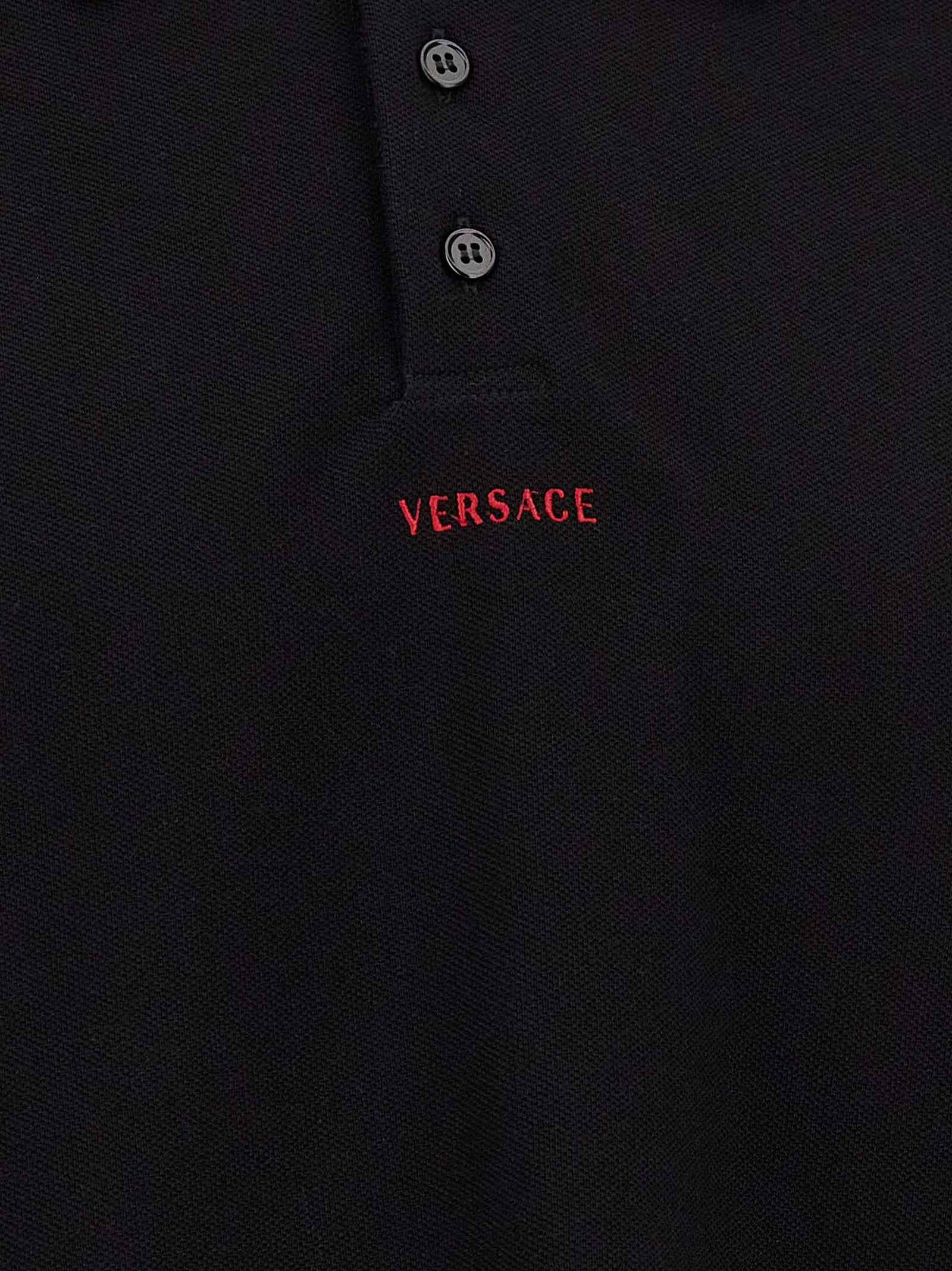 Black Cotton Polo Shirt