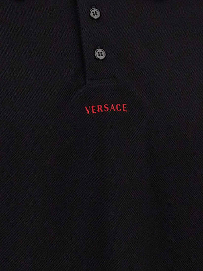 Black Cotton Polo Shirt