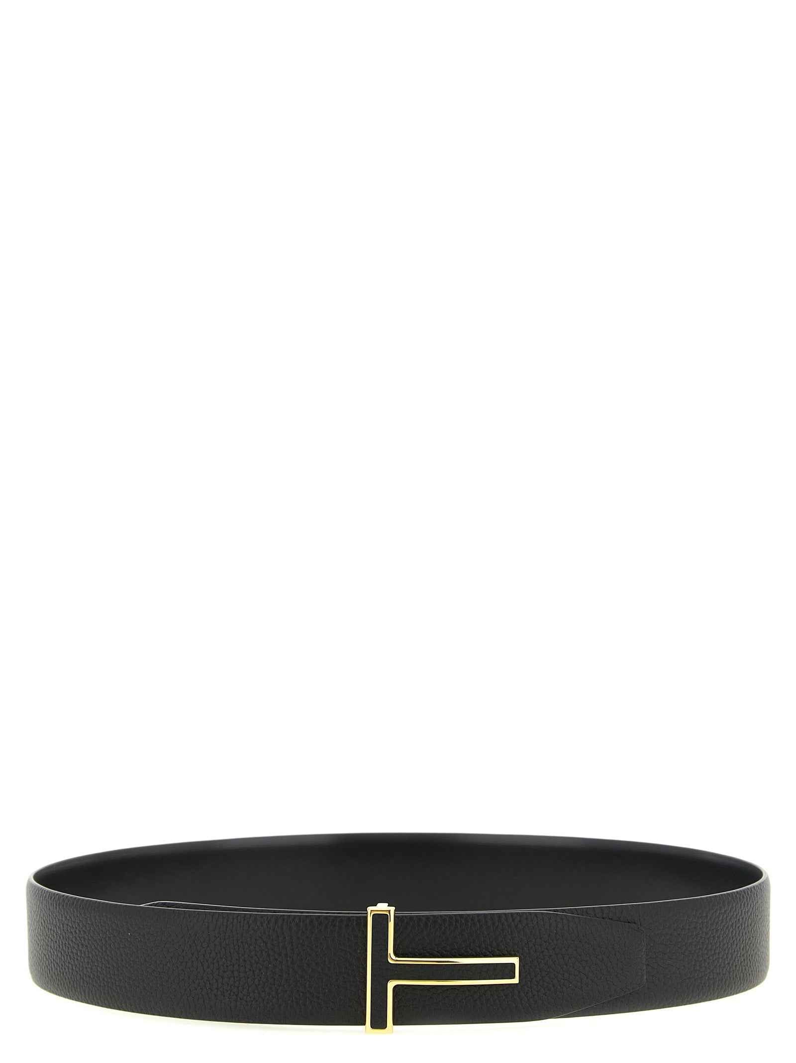 Black Calfskin Regular Belt
