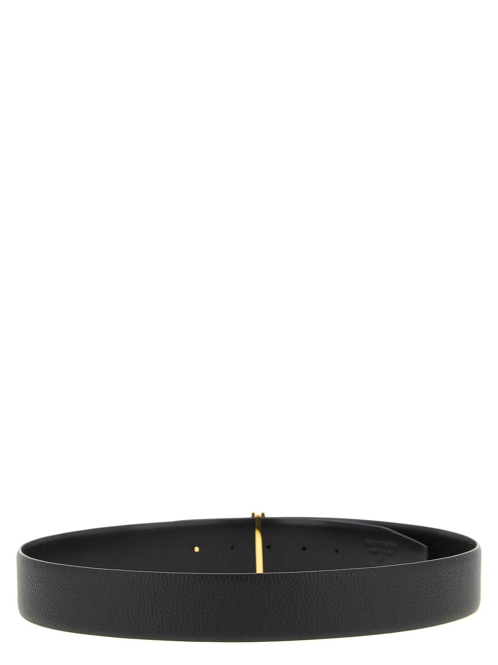 Black Calfskin Regular Belt