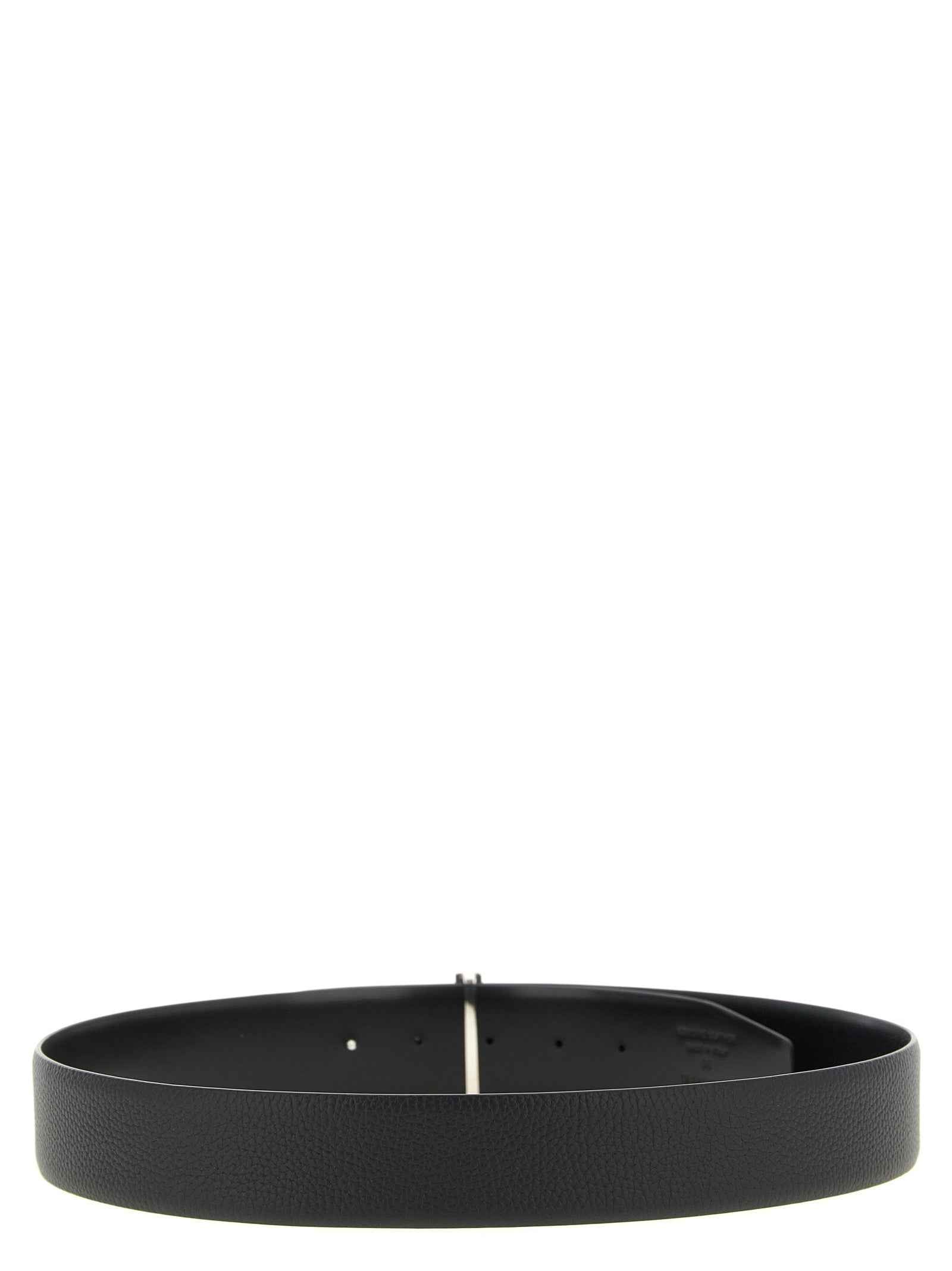 Black Calfskin Regular Belt