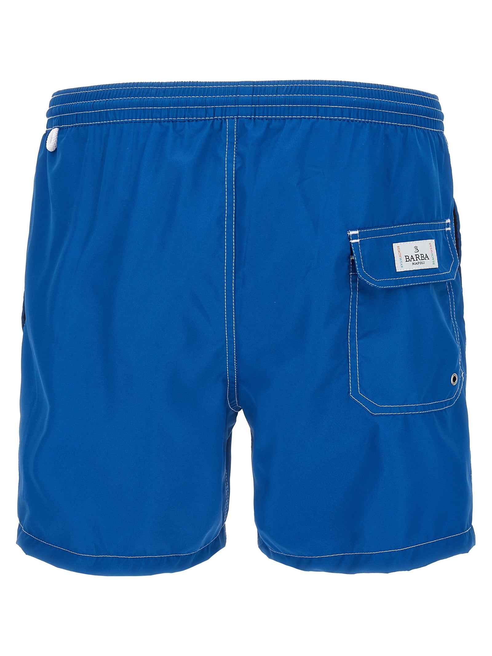 Blue Polyester Swim Shorts