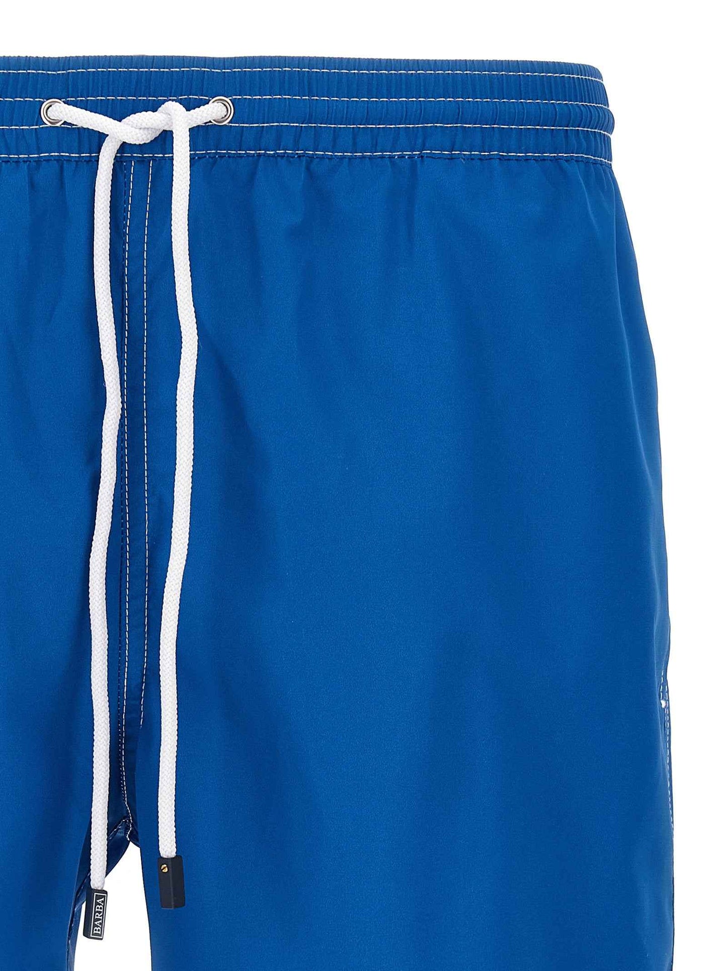 Blue Polyester Swim Shorts